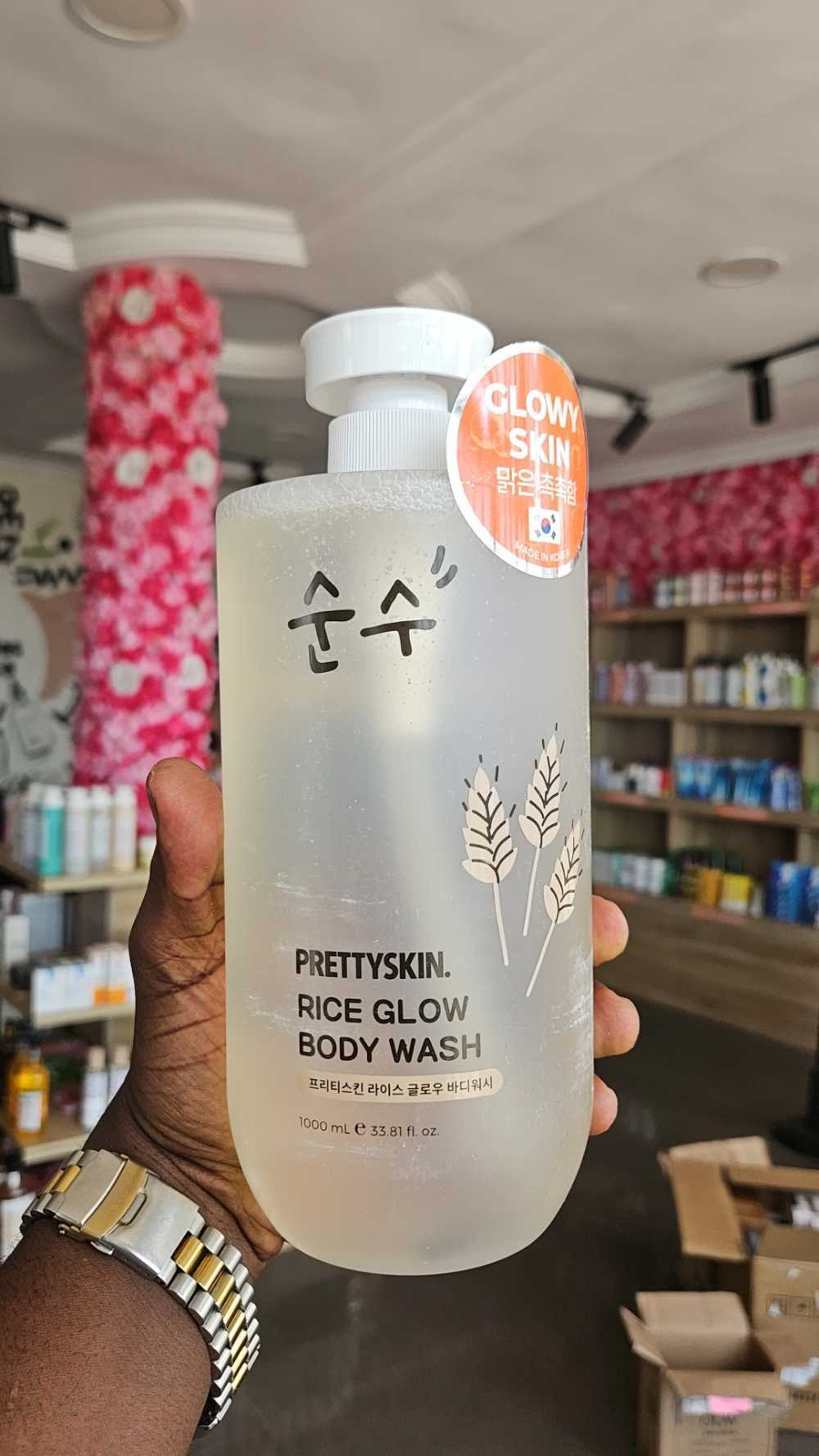 PrettySkin Rice Glow Body Wash 1000ml