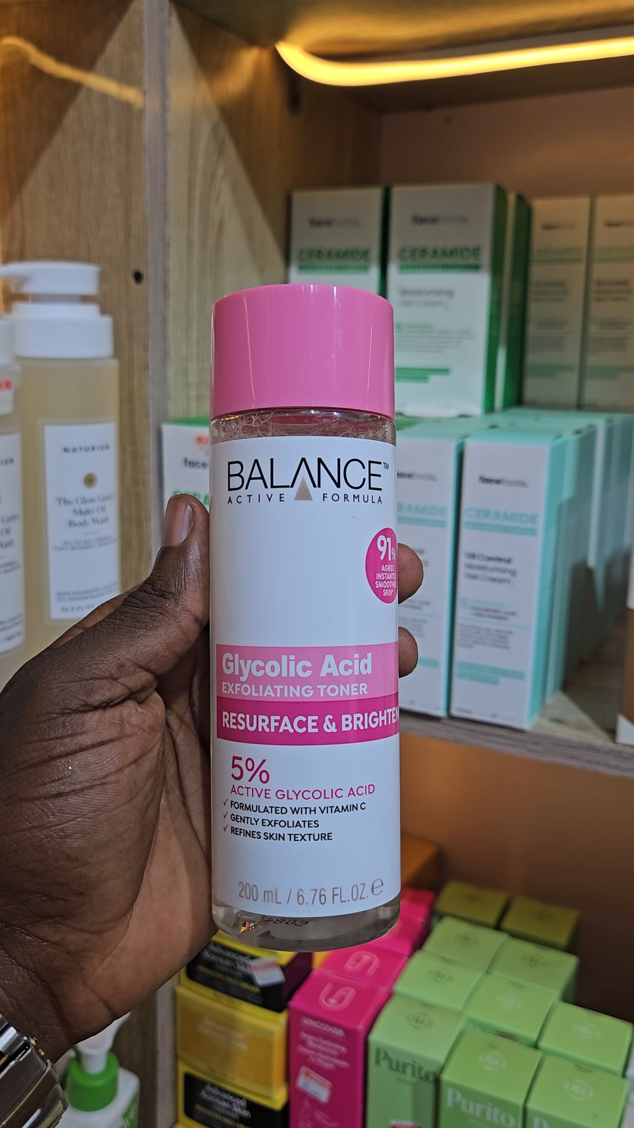 Balance Active Formula 5% Resurface & Brighten Glycolic Acid Exfoliating Toner 200ml